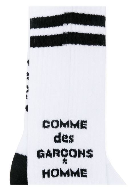 Calzini con logo jacquard in bianco Comme des garcons homme - uomo COMME DES GARCONS HOMME | HOK5022